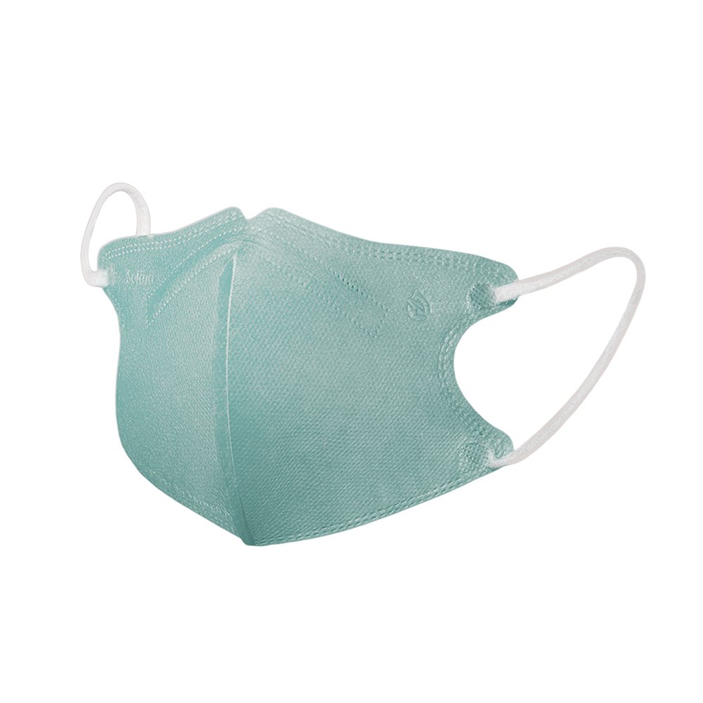 舒芙氧 MIT台灣製幼童素面3D立體醫療口罩30入-綠湖藍(MI0297G)