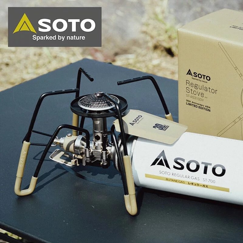 日本 SOTO 30週年紀念蜘蛛爐(沙色) ST-AS310DY 收納袋另購