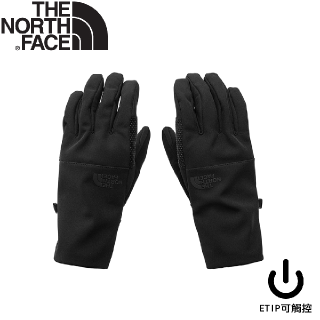 【The North Face 女 防風防潑水保暖可觸控手套《黑色》】7RHF/保暖可觸屏手套/機車手套/防滑手套