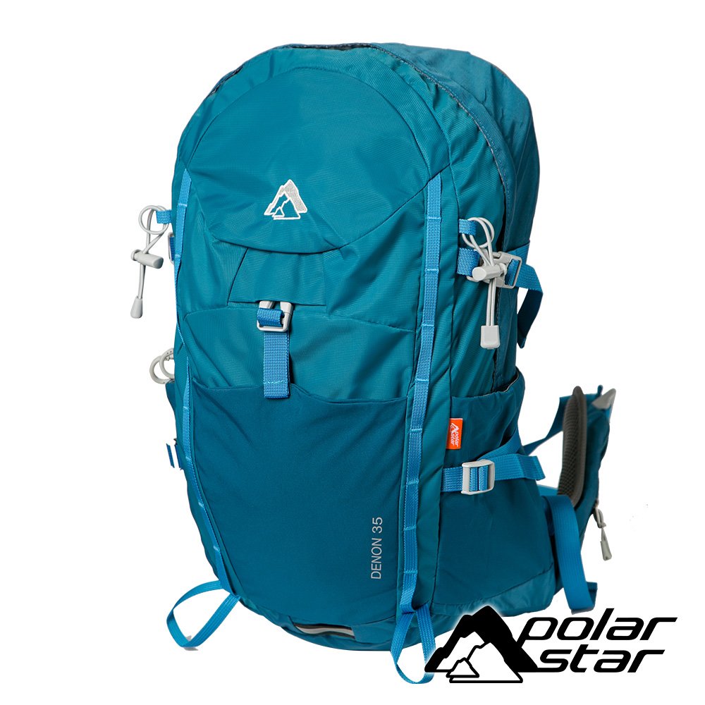 【PolarStar】透氣網架健行背包35L『藍綠』P22753 露營.戶外.旅遊.自助旅行.登山背包.後背包.肩背包