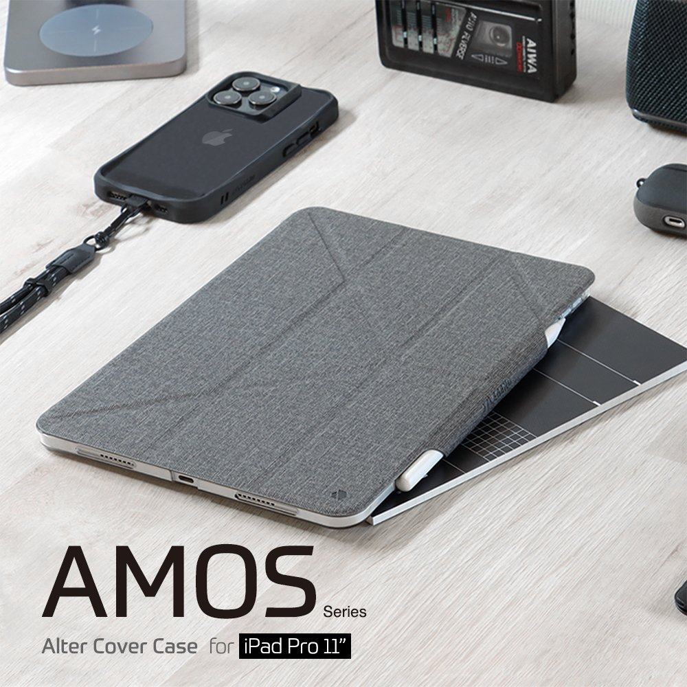 JTLEGEND 2022 2021 iPad Pro 11 Amos 相機快取多角度折疊布紋皮套pencil磁扣保護套