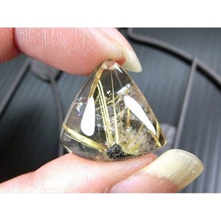[Disk水晶][強力磁場]收藏級黃金鈦晶花水晶墜GL-27