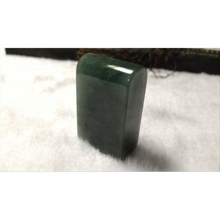 [Disk水晶][大器四方]老坑冰種滿綠油青翡翠印材(40x26x15mm 47g)HA-12