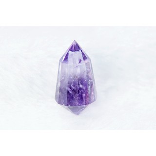 [Disk水晶][極品收藏]清透高淨度紫水晶雙尖晶柱(可打洞當靈擺墜子)HG-03