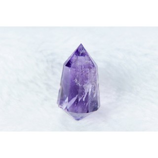 [Disk水晶][極品收藏]清透高淨度紫水晶雙尖晶柱(可打洞當靈擺墜子)HG-05