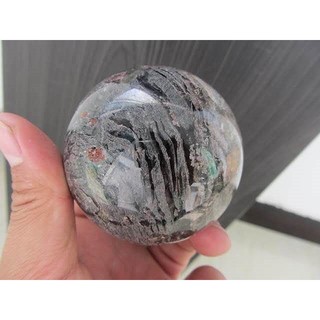 [Disk水晶][有球必應]彩色千層幽靈水晶球(64mm352g)送木製球座GB-20