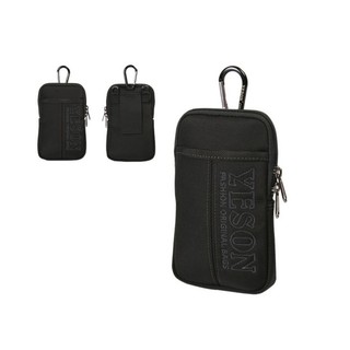 YESON 手機包 腰掛包 側背包 可放6.9吋手機-黑色