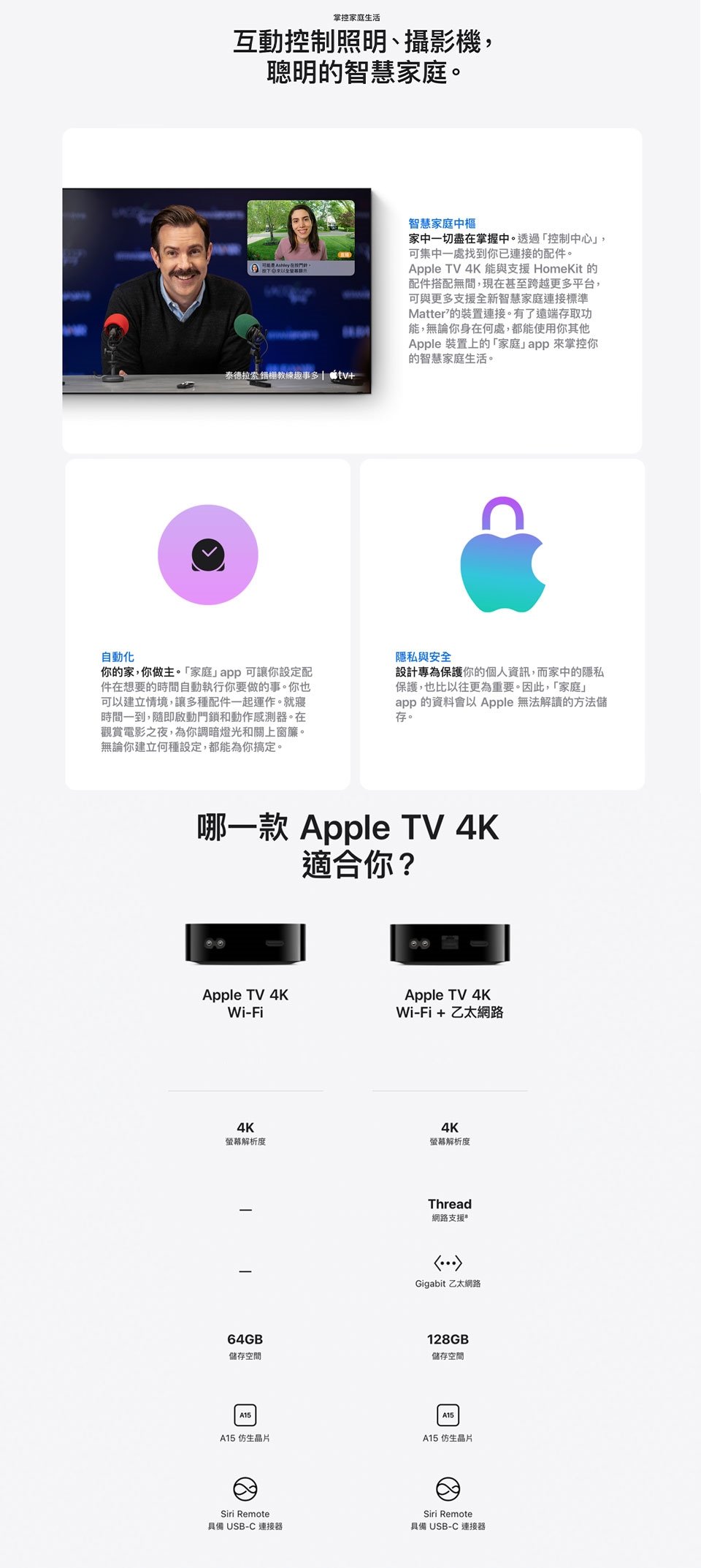 Apple TV 4K WiFi with 64GB storage (MN873TA/A) _ 台灣公司貨(2022