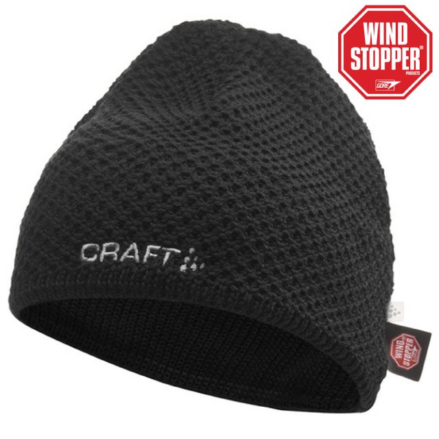 【瑞典 Craft】WINDSTOPPER CRUISE HAT 克魯斯保暖帽.彈性透氣保暖針織羊毛帽.毛線帽/汗帶多層內裏.30% Wool/194676-2999 黑色