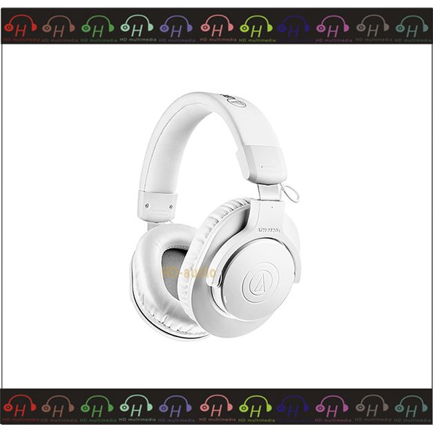 現貨⚡弘達影音多媒體 Audio-technica 鐵三角 M20xBT 無線藍芽耳罩式耳機 監聽耳機現貨 白色