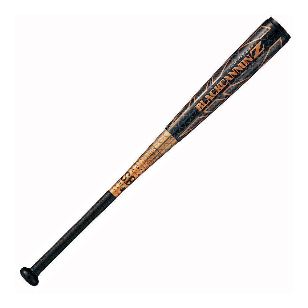 「野球魂」--特價！「ZETT」【BLACK CANNON Z】「碳纖維」軟式棒球鋁棒（BCT70778，8219金黑色）78公分，590公克，長打型設計，附球棒袋