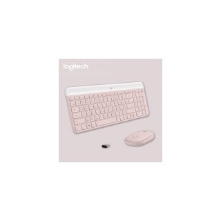 【Logitech 羅技】MK470 超薄無線鍵鼠組/玫瑰粉