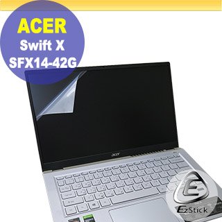 【Ezstick】ACER Swift X SFX14-42G 靜電式筆電LCD液晶螢幕貼 (可選鏡面或霧面)