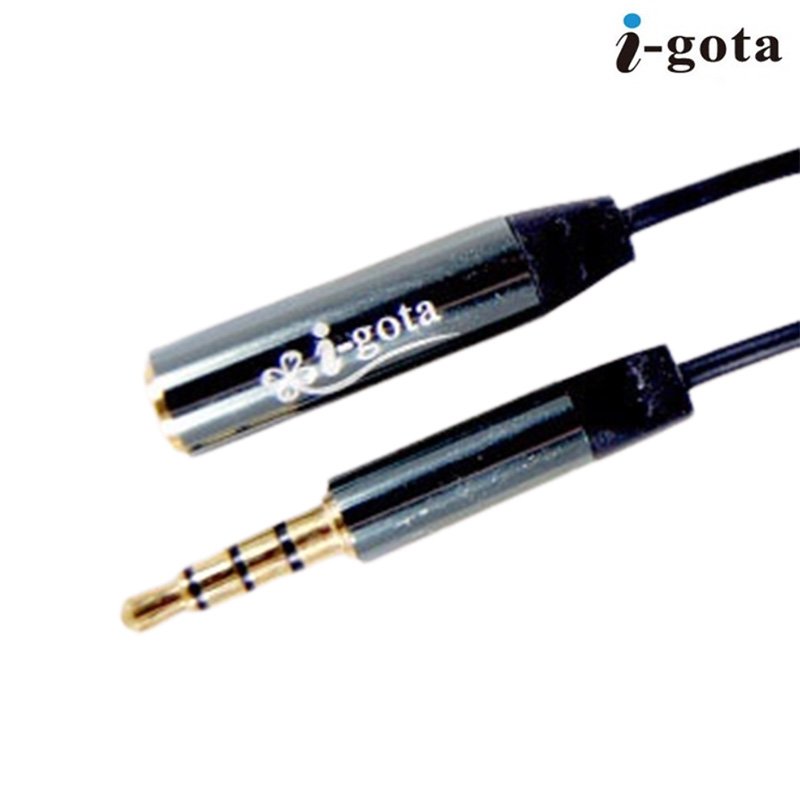 I-gota 3.5mm 4極+MIC公-母 1米 音源 延長線 3.5-SNPS01 /紐頓e世界