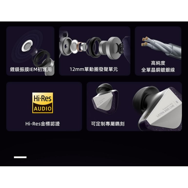 志達電子iKKO Asgard OH5 鋰鎂振膜單動圈鈦金屬入耳式旗艦耳機0.78 CM