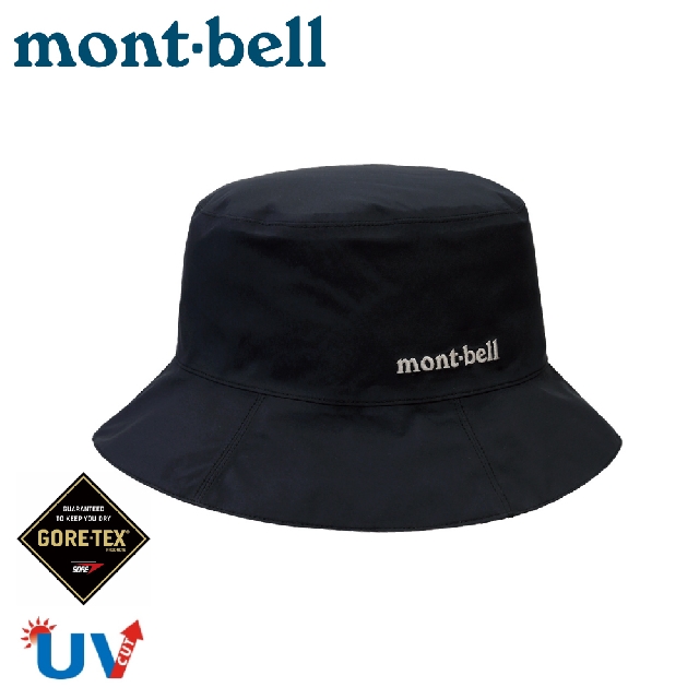 【Mont-Bell 日本 GTX MEADOW HAT 女圓盤帽《黑》】1128628/防水漁夫帽/Gore-tex登山帽