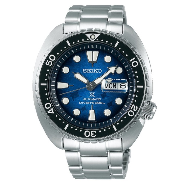 SEIKO KING PROSPEX 精工愛海洋魟魚陶瓷圈藍寶石鏡面200M鋼帶機械錶 型號：SRPE39J1神梭鐘錶