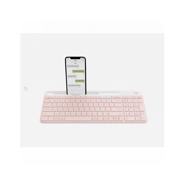 羅技 K580 超薄跨平台藍牙鍵盤-玫瑰粉 920-011327