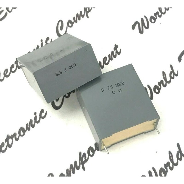 1個 - 義大利ARCOTRONICS MKP 3.3uF 250V 5% 腳距:27.5mm 立式金屬膜電容 R75