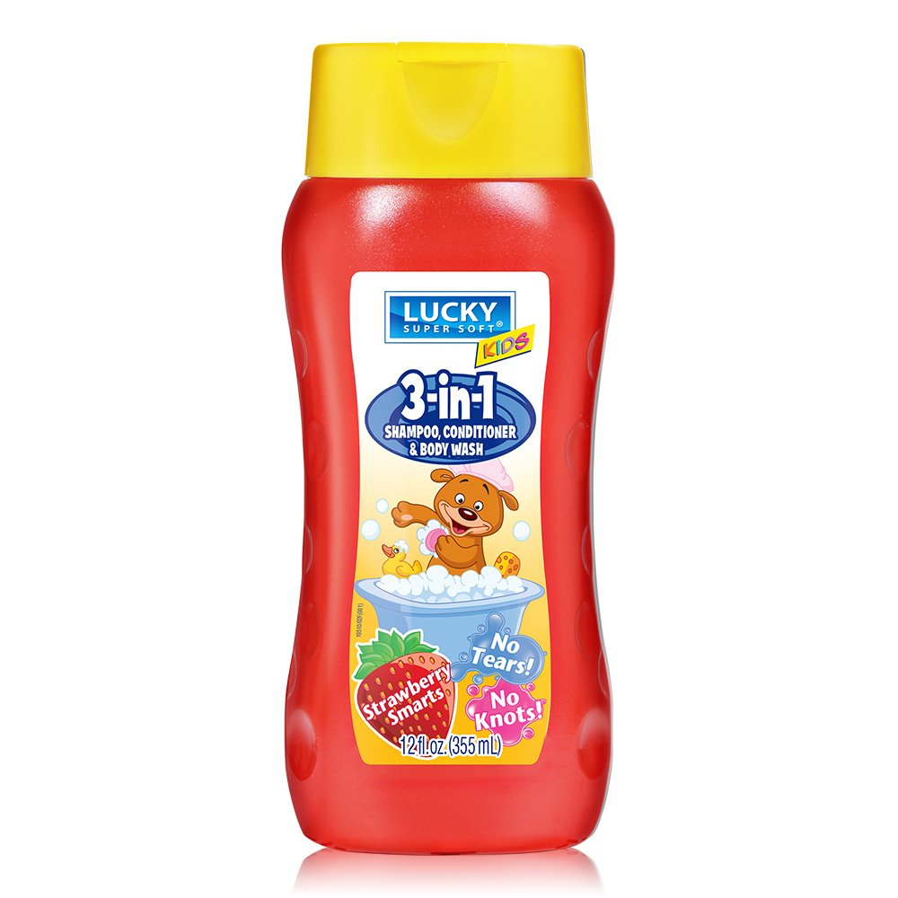 Lucky Super Soft兒童洗髮沐浴乳-草莓香氛12oz/355ml