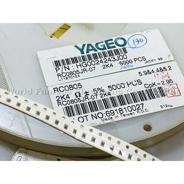 100個 - YAGEO 0805 Surface Mount SMD / SMT 電阻(50元)