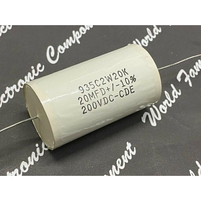 美國CDE 935C 20uF 200V 10% 935C2W20K 臥式 金屬膜電容(420元)