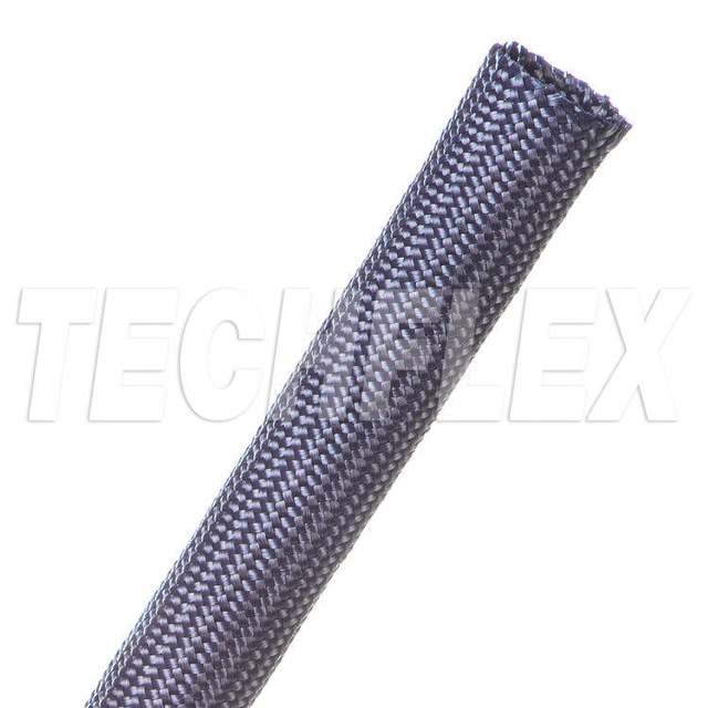 1公尺-美國Techflex NMN0.63VB 16mm 海軍藍 柔軟 尼龍布料材質 100%覆蓋 無擴張性 線材套管