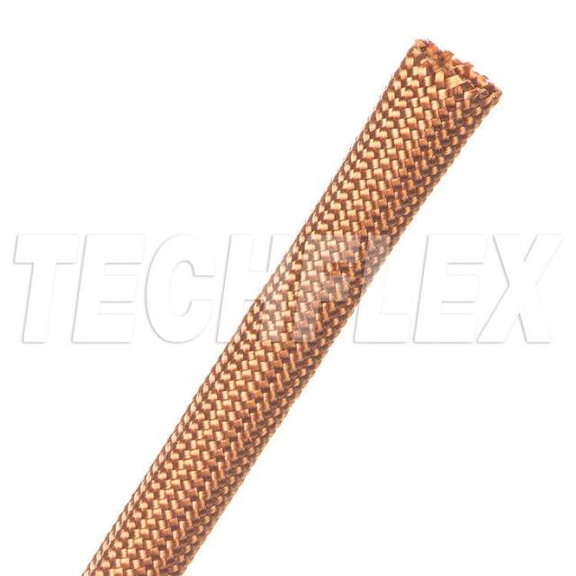 1公尺 - 美國Techflex NMN系列 銅色 柔軟 尼龍布料材質 100%覆蓋 無擴張性 線材套管(120元)