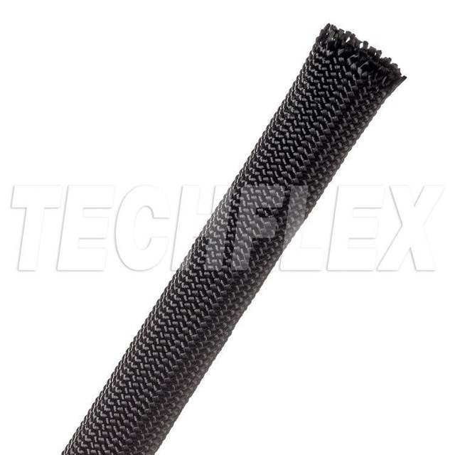 1公尺 - 美國Techflex NMN系列 黑色 柔軟 尼龍布料材質 100%覆蓋 無擴張性 線材套管(50元)