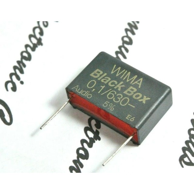 德國WIMA Black Box 0.1uF(100nF) 630V 5% 腳距:27.5mm 金屬膜電容 1顆1標