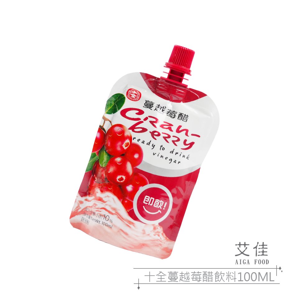 【艾佳】十全蔓越莓醋飲料100ML