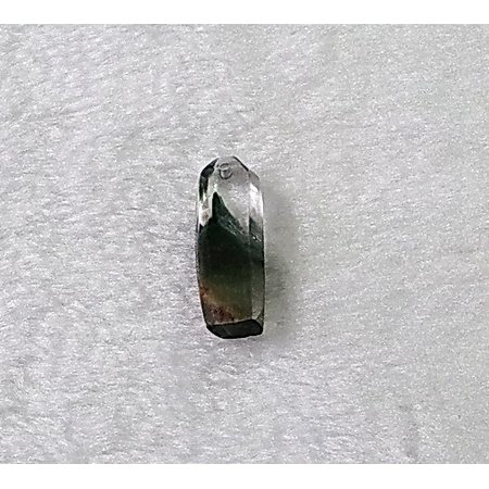 [Disk水晶][財源廣進]綠幽靈金字塔原礦晶柱雕墜JX-26(24x8x5mm 2g)