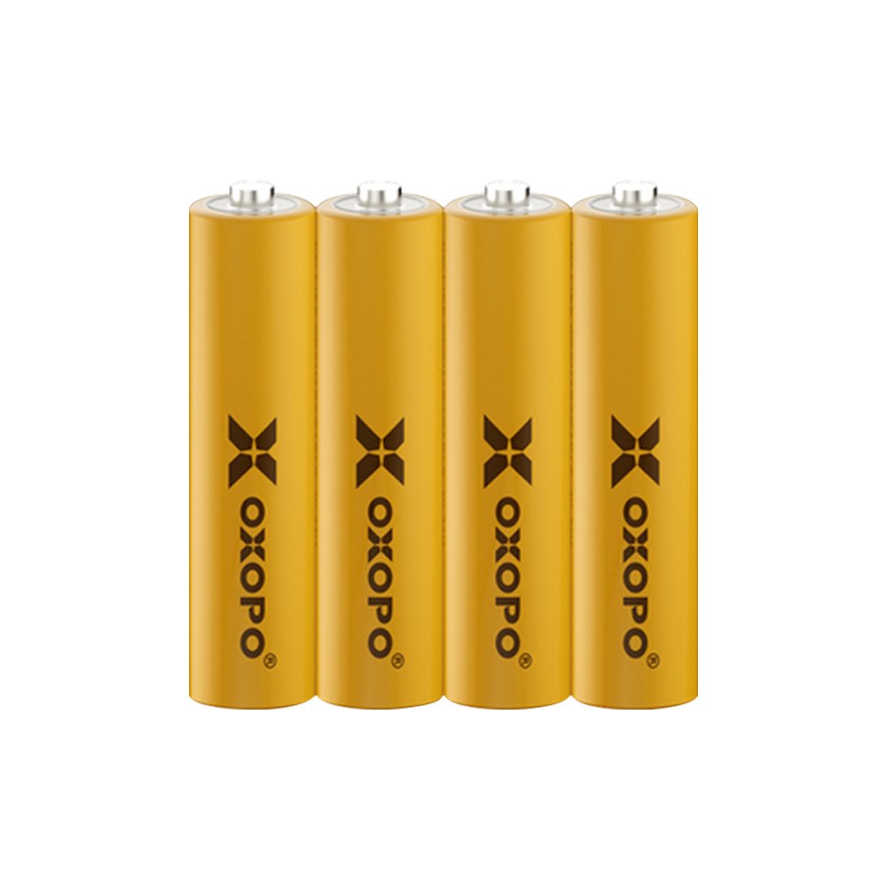 【OXOPO】黃4號AAA鎳氫600mAh充電電池4入(1.2V低自放電 即買即用)