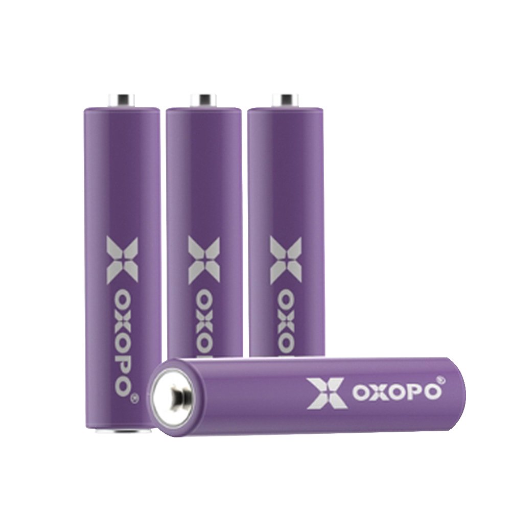【OXOPO】紫4號AAA鎳氫1000mAh充電電池4入(1.2V低自放電 即買即用)