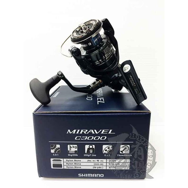 ◎百有釣具◎SHIMANO 22 MIRAVEL 2500/2500S/C3000/C3000HG 紡車捲線器  機身等主要零部件使用CI4+材質，實現超越等級的輕量化