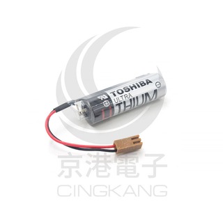 京港電子【220400000032】TOSHIBA PLC 鋰電池 ER6V /3.6V (一次性) (含線帶1號接頭)