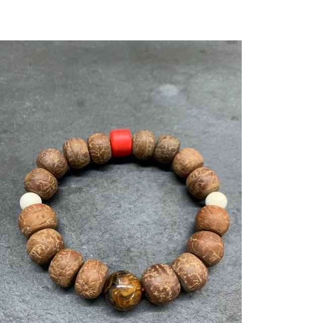 鳳眼菩提子 虎眼石 硨磲 紅珊瑚手珠 珍藏一只 加持創意手珠