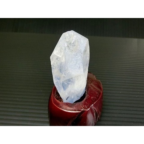 [Disk水晶][特殊收藏]天然藍線石(藍髮晶)水晶晶柱KH-35 (48x28x23mm重43g 送底座 )