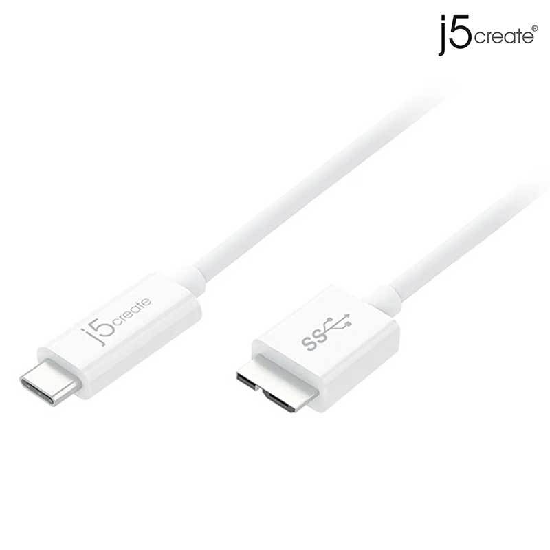 j5create 凱捷 JUCX07 USB 3.1 Type-C to USB 3.0 Micro-B 90CM 傳輸線 /紐頓e世界