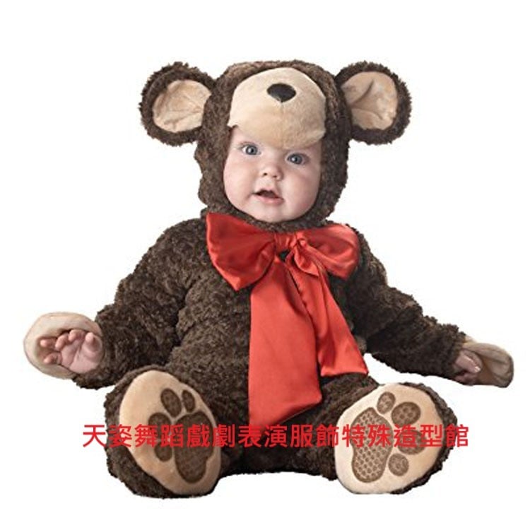 BABY053天姿訂製款可愛棕熊寶寶造型服造型爬爬裝男女加厚嬰兒連身套裝