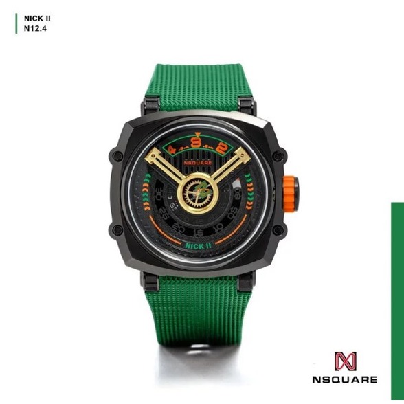 【NSQUARE】NICK II _45mm機械錶 綠色