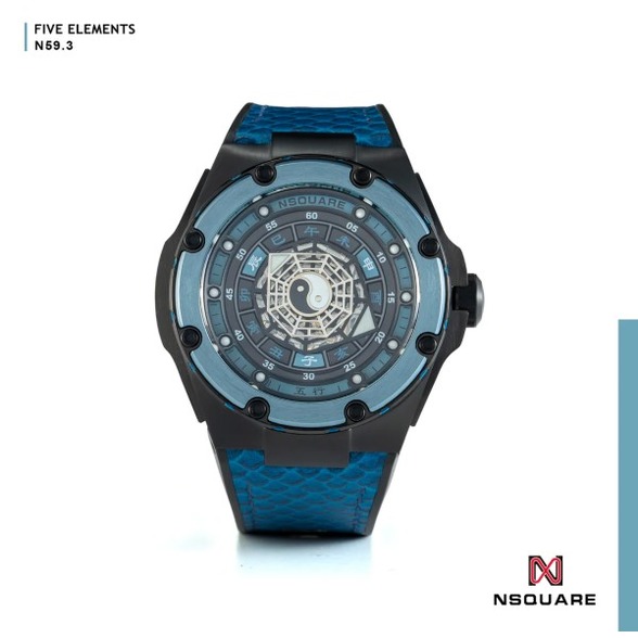 【NSQUARE】NSquare五行系列_46mm機械錶 水屬性 藍色腕錶