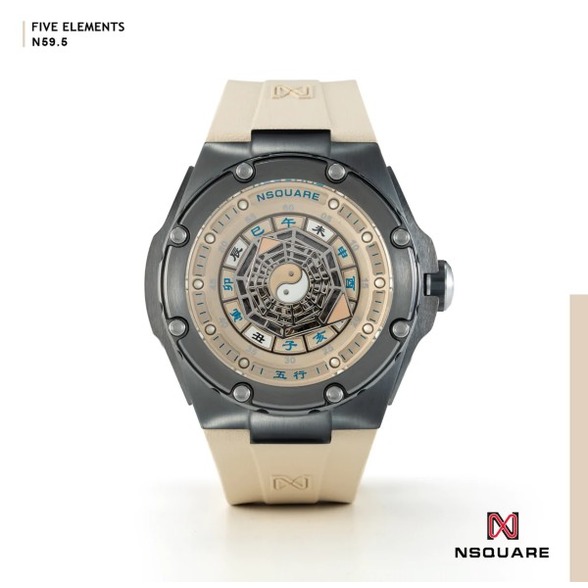 【NSQUARE】NSquare五行系列_46mm機械錶 土屬性 砂色腕錶