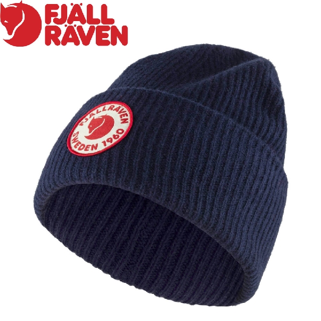 【Fjallraven 小狐狸 瑞典 1960 Logo Hat羊毛帽《暗深藍》】F78142/毛帽/保暖帽/針織帽