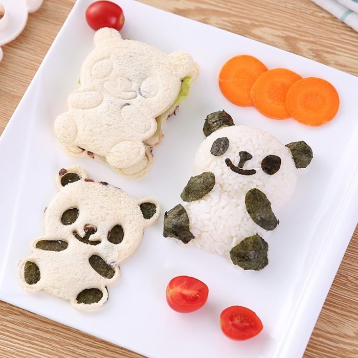 [拉拉百貨]熊貓造型飯糰模具 貓熊 DIY 飯糰 便當 露營野餐 三明治模具 曲奇 餅乾模具 日式便當