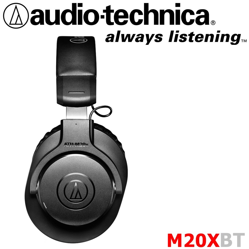 東京快遞耳機館 鐵三角Audio-Technica ATH-M20XBT 無線二用 藍芽耳罩式 監聽耳機