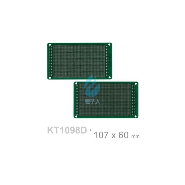 KT-1098D 107 x 60 mm 雙面 68 x 43 孔 FRP PCB板 萬用電路板