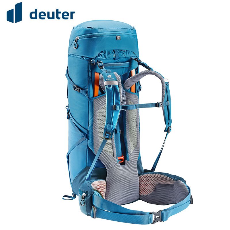 全家遊戶外】Deuter 德國AIRCONTACT CORE 40+10L 拔熱式登山背包黑/水