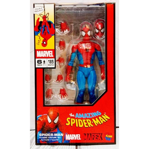 =海神坊=日本空運 MEDICOM MAFEX 185 蜘蛛人 紅色 SPIDER MAN 可動公仔人偶模型場景展示擺飾