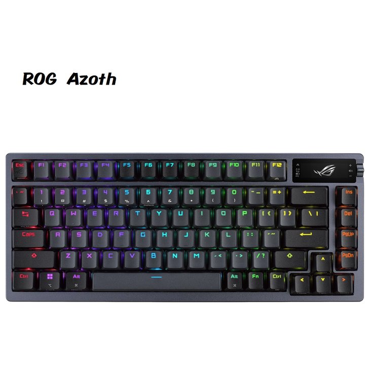 米特3C數位-ASUS 華碩 ROG Azoth 75% 無線電競機械式鍵盤/青軸90MP0318-BKTA01/紅軸90MP0316-BKTA01/茶軸90MP0317-BKTA01